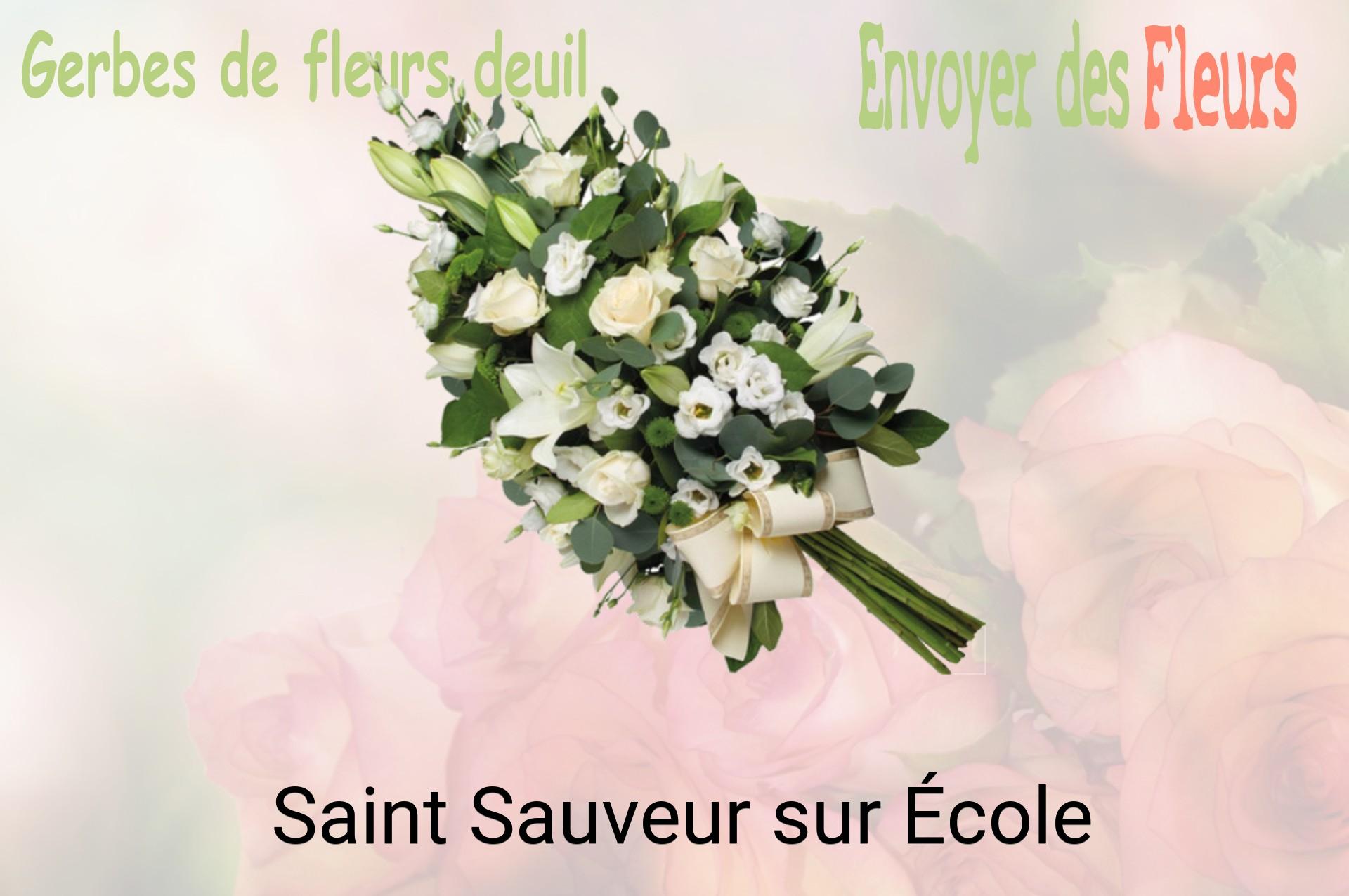 Gerbe de fleurs de deuil livrée à Saint-Sauveur-sur-École